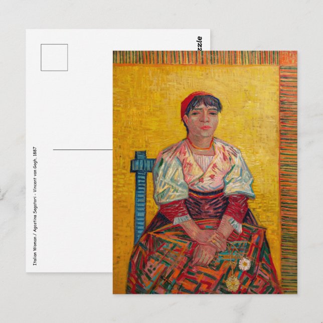 Carte Postale Vincent Van Gogh - La femme italienne (Devant / Derrière)