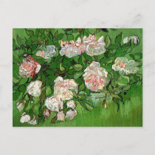 Carte Postale Vincent Van Gogh - La Vie Encore Rose Roses Art