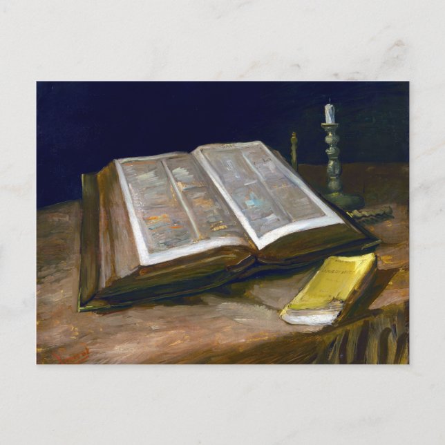 Carte Postale Vincent van Gogh La vie morte avec la Bible (Devant)