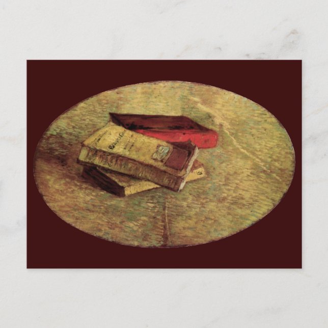 Carte Postale Vincent van Gogh - La vie morte avec trois livres (Devant)