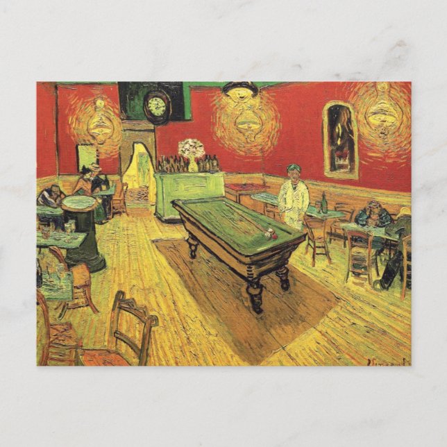 Carte Postale Vincent Van Gogh - Le Café de nuit Beaux-Arts (Devant)