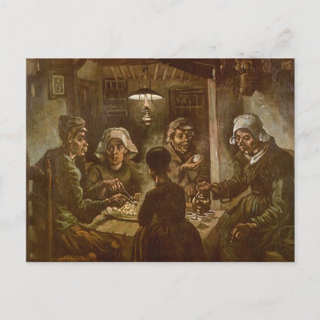 Carte Postale Vincent van Gogh - Les mangeurs de pommes de terre (Devant)
