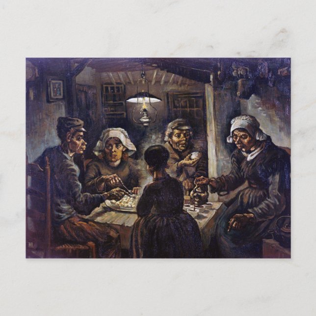 Carte Postale Vincent Van Gogh Les mangeurs de pommes de terre A (Devant)