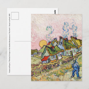 Carte Postale Vincent van Gogh - Maisons et figure