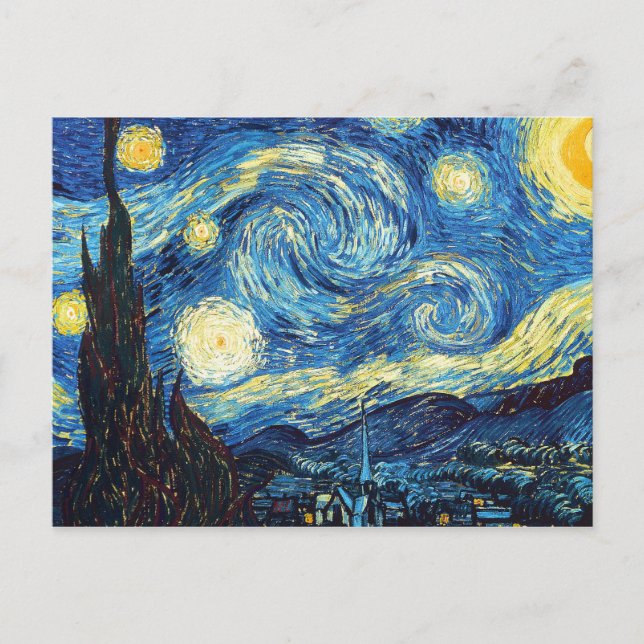 Carte Postale Vincent Van Gogh - Nuit étoilée (Devant)
