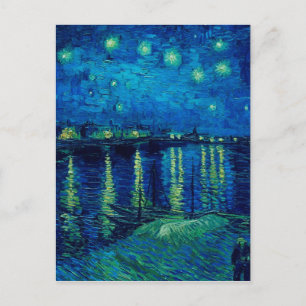 Carte Postale Vincent Van Gogh - Nuit étoilée sur le Rhône