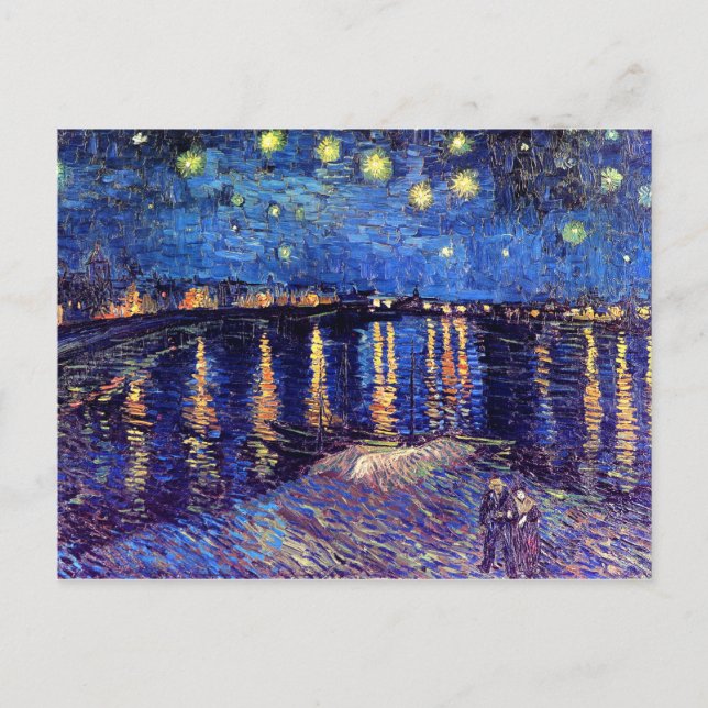 Carte Postale Vincent Van Gogh - Nuit étoilée Sur Le Rhône (Devant)