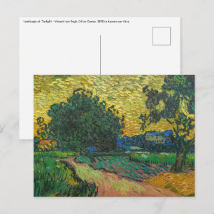 Carte Postale Vincent van Gogh - Paysage à Twilight