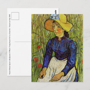 Carte Postale Vincent van Gogh - Paysanne au chapeau de paille