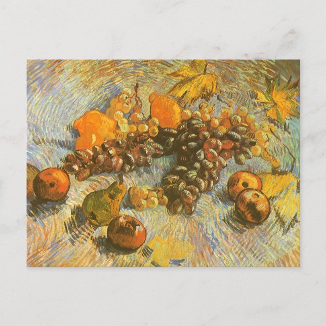 Carte Postale Vincent van Gogh - Pommes, poires, citrons, raisin (Devant)