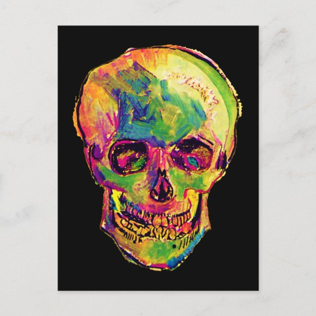 Carte Postale Vincent Van Gogh - Pop Art Halloween Crâne (Devant)