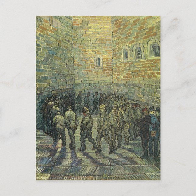 Carte Postale Vincent van Gogh - Prisonniers exerçant (Devant)