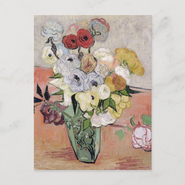Carte Postale Vincent van Gogh | Rose et anémones, 1890 (Devant)