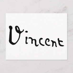 Carte Postale Vincent Van Gogh Signature