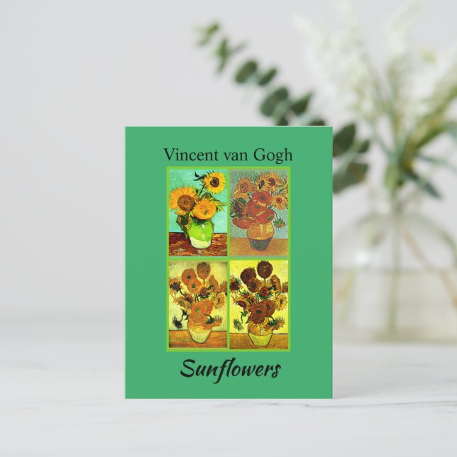 Carte Postale Vincent van Gogh, Sunflowers, (Debout devant)