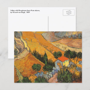 Carte Postale Vincent van Gogh - Vallée avec Plowman