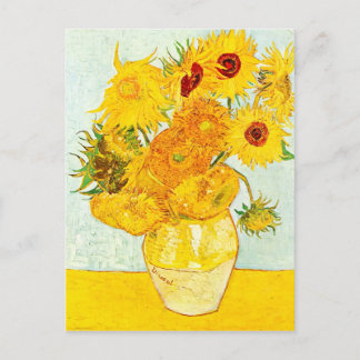 Carte Postale Vincent van Gogh Vase avec douze tournesols Art