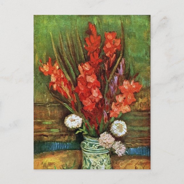 Carte Postale Vincent van Gogh - Vase avec Red Gladioli (Devant)