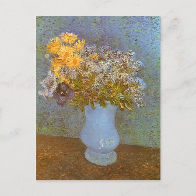 Carte Postale Vincent van Gogh Vase de Lilacs, Daisées, Anémones (Devant)
