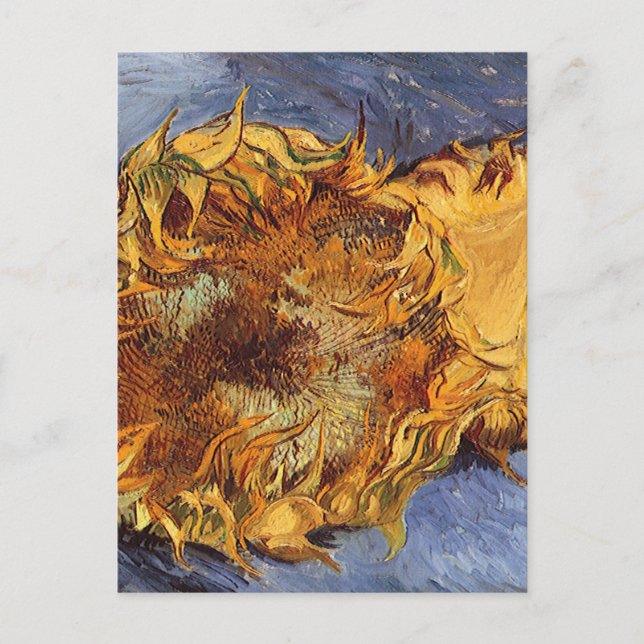 Carte Postale Vincent van Gogh - Vie morte : Deux tournesols cou (Devant)