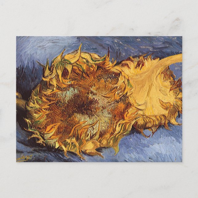 Carte Postale Vincent van Gogh - Vie morte : Deux tournesols cou (Devant)