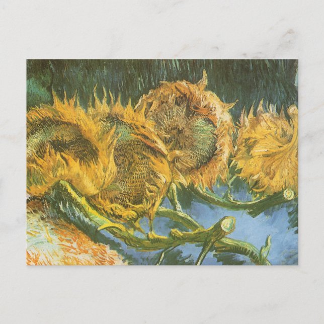 Carte Postale Vincent van Gogh - Vie morte : Quatre tournesols c (Devant)