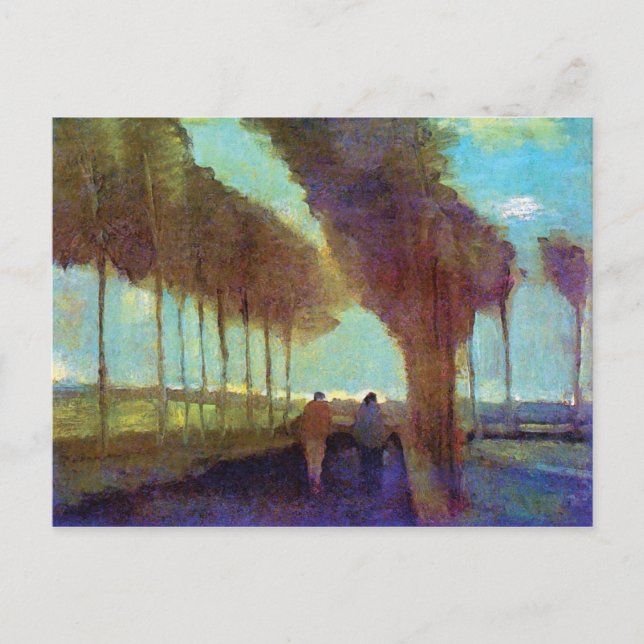 Carte Postale Vincent Van Gogh - Voie De Pays Avec Deux Chiffres (Devant)