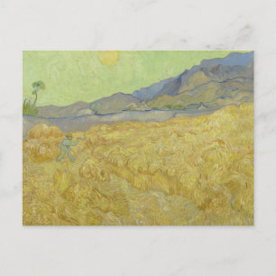 Carte Postale Vincent van Gogh - Wheatfield avec une Faucheuse