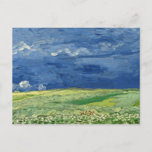Carte Postale Vincent van Gogh - Wheatfield sous Thundernuds