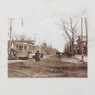 Carte Postale Vineland NJ, Landis Ave, Trolley, Scène, c1910