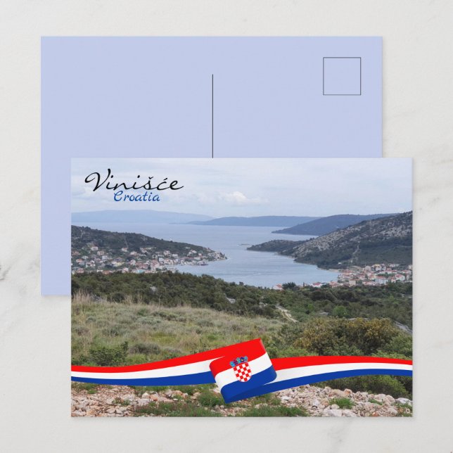 Carte Postale Vinišće, Croatie | Dalmatie | Mer Adriatique (Devant / Derrière)