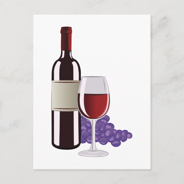 Carte Postale Vins et raisins (Devant)
