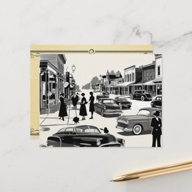 Carte Postale vintage (Devant/Arrière en situation)