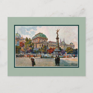 Carte Postale Vintage 1900 Université de Vienne art
