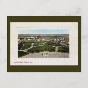 Carte Postale Vintage 1900 West End Park Brandon Manitoba