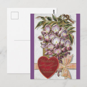 Carte Postale Vintage 1912 Purple Wistaria