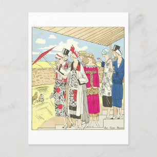 Carte postale vintage 1924 Illustration de mode
