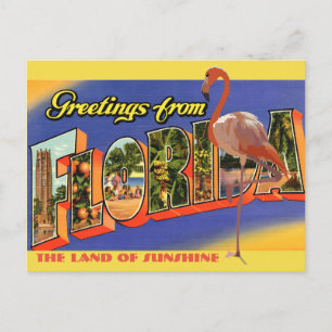 Carte Postale Vintage 1934 Salutations De Floride Travel