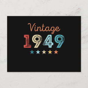 Carte Postale Vintage 1949 80e anniversaire Retro Cadeau 80 ans