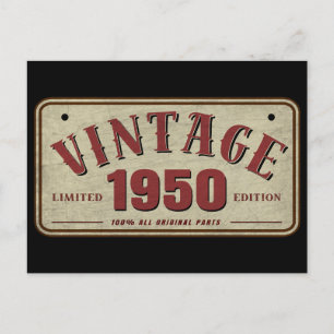 Carte Postale Vintage 1950 Edition Limitée Toutes les pièces d'o