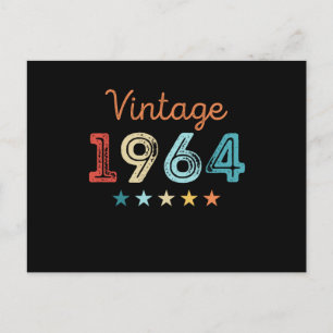 Carte Postale Vintage 1964 60e anniversaire Retro Cadeau 60 ans