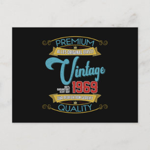 Carte Postale Vintage 1969 Retro Lover Drôle Idée cadeau d'anniv