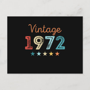 Carte Postale Vintage 1972 50e anniversaire Retro Cadeau 50 ans