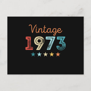 Carte Postale Vintage 1973 50e anniversaire Retro Cadeau 50 ans