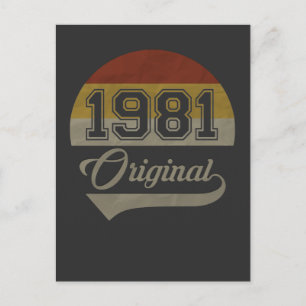 Carte Postale Vintage 40e anniversaire original homme cadeau fem