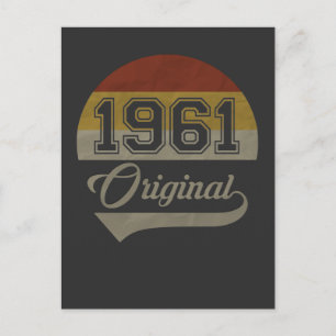Carte Postale Vintage 60e anniversaire original homme cadeau fem