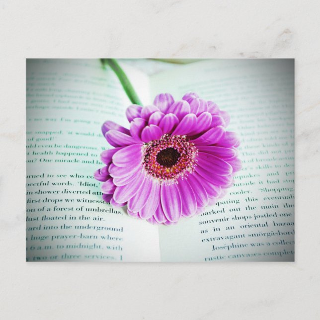 Carte postale Vintage à fleurs violettes (Devant)