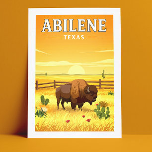 Carte Postale Vintage Abilene Texas