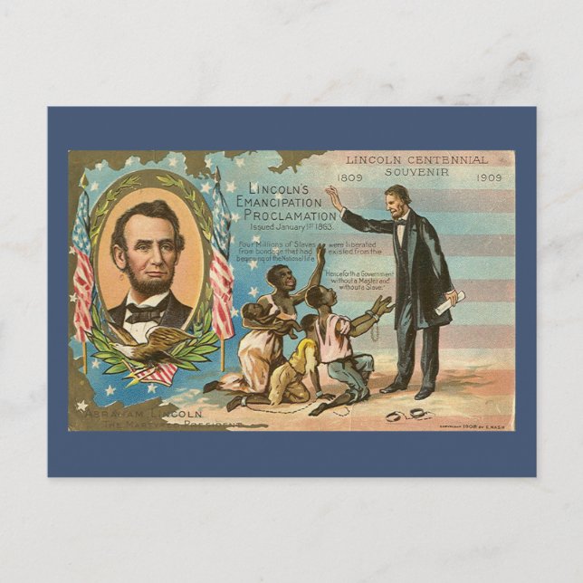 Carte postale Vintage Abraham Lincoln (Devant)