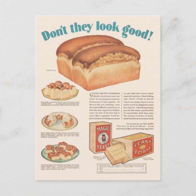 Carte postale Vintage Ad Poster (Devant)